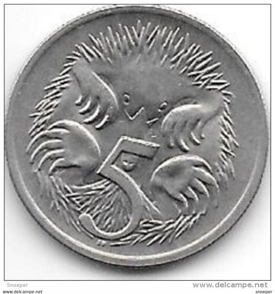 australia 5 cents 1970 km 64 xf+, Timbres & Monnaies, Monnaies | Amérique, Envoi, Amérique du Sud, Monnaie en vrac