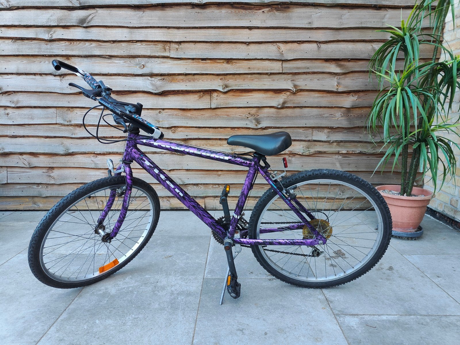 mountainbike paars 26 inch, Fietsen en Brommers, Gebruikt, 26 inch, 15 tot 20 versnellingen, Ophalen
