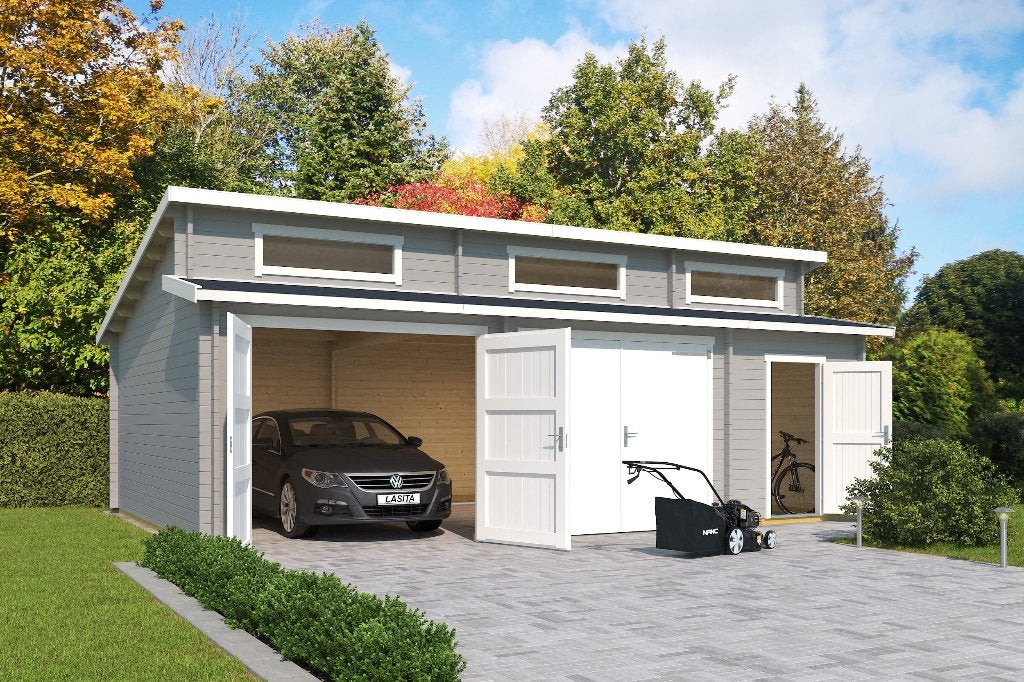 Garage en bois Hawaï avec portes en bois, Envoi, Neuf