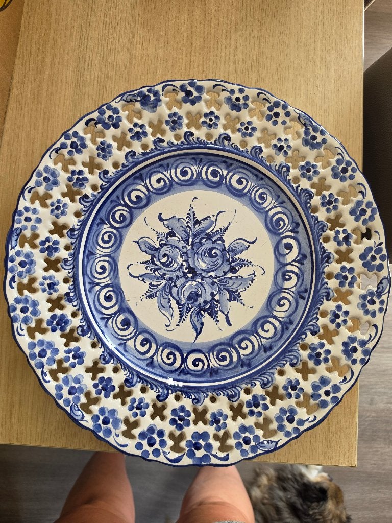 Vintage handgeschilderd Portugees wandbord Albaço, Ophalen