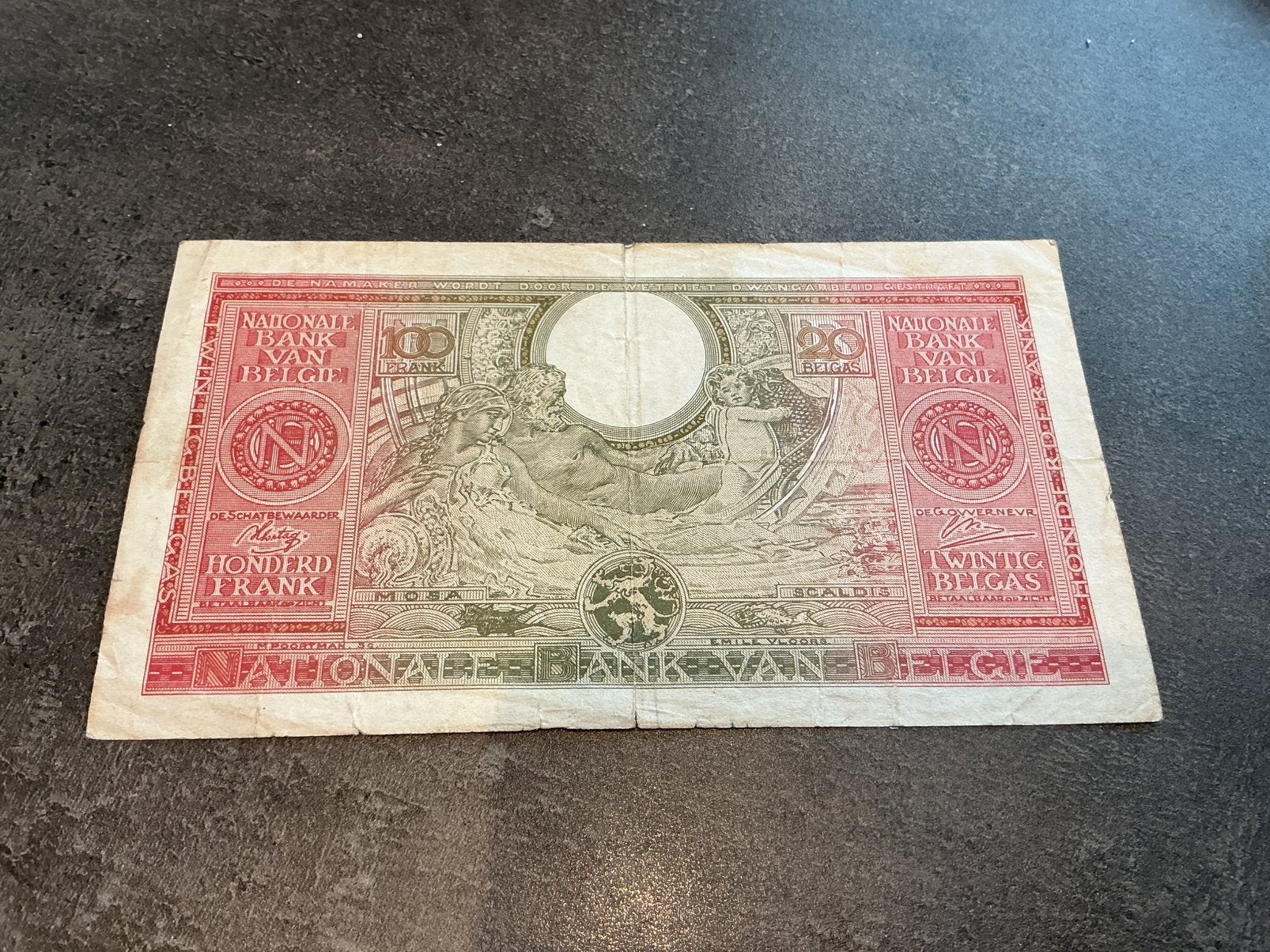 België 100 Frank 1943, Postzegels en Munten, Bankbiljetten | België, Ophalen of Verzenden