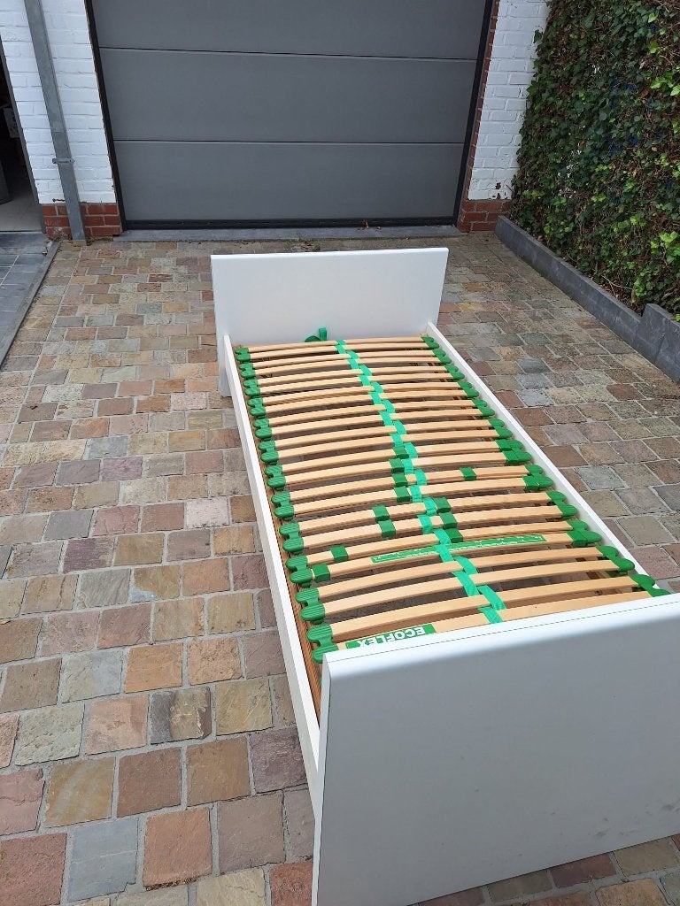Bed met lattoflex, Ophalen, Gebruikt, 90 cm, Eenpersoons