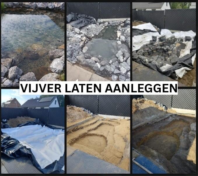 Vijver laten aanleggen met natuurlijke stenen - Limburg, Ophalen, Nieuw