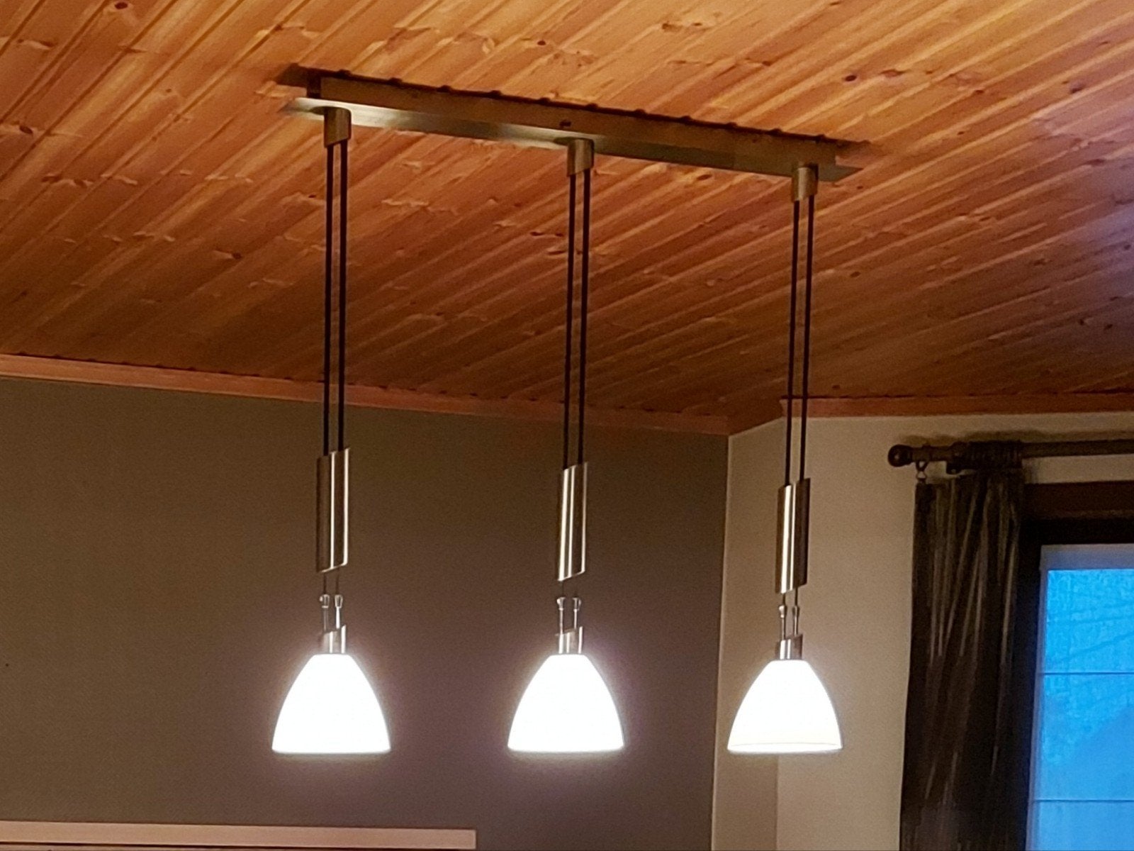 suspension/lustre contemporain, Maison & Meubles, Enlèvement, Comme neuf, Verre