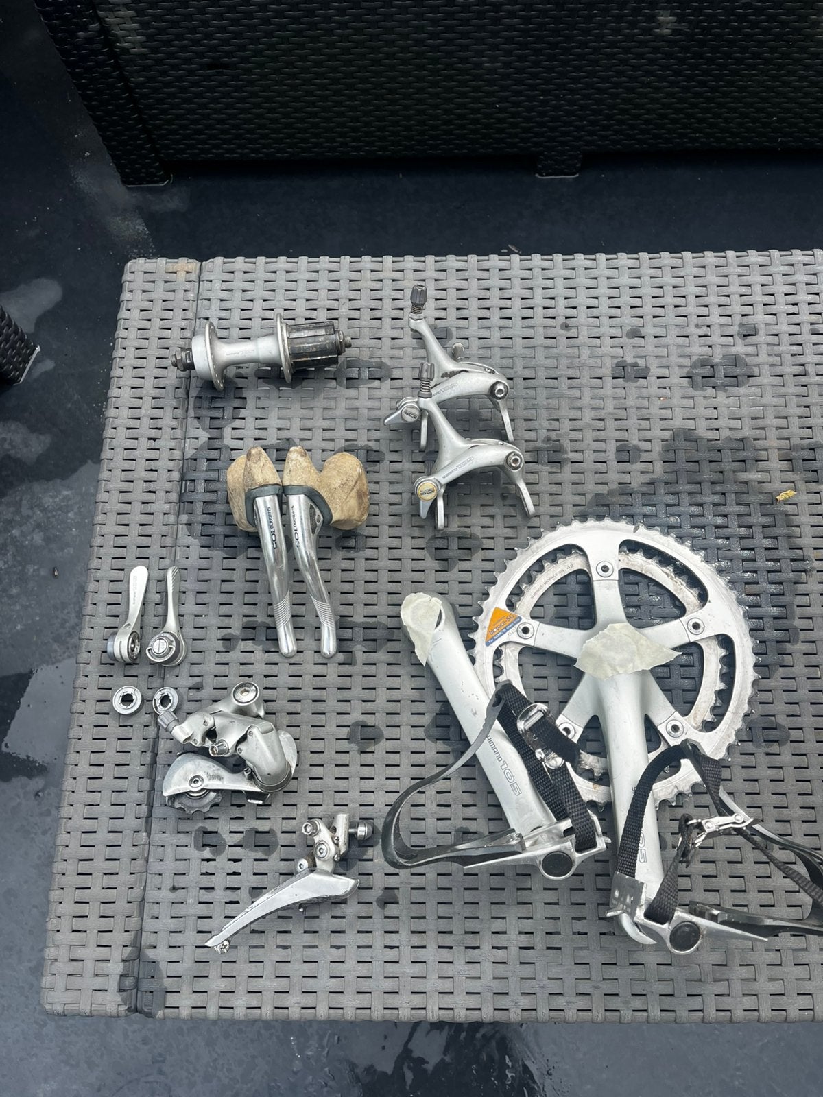 Shimano 105 7/8speed groep-set, Fietsen en Brommers, Gebruikt, Overige typen, Ophalen of Verzenden, Oldtimerfiets