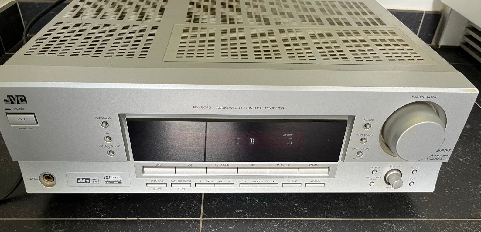 Récepteur audio/vidéo JVC RX-5042 (Surround 5.1 - 5 x 100 W), TV, Hi-fi & Vidéo, JVC, Enlèvement, Utilisé, 120 watts ou plus