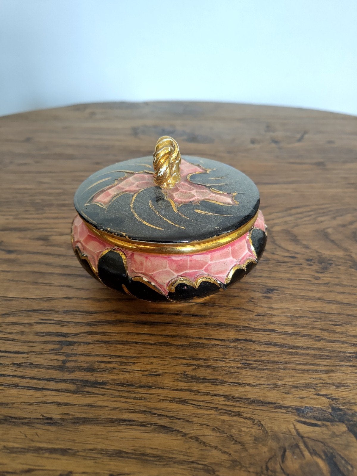 🏺 PUGI Art Deco keramische bonbonniere/doos, Antiek en Kunst, Ophalen