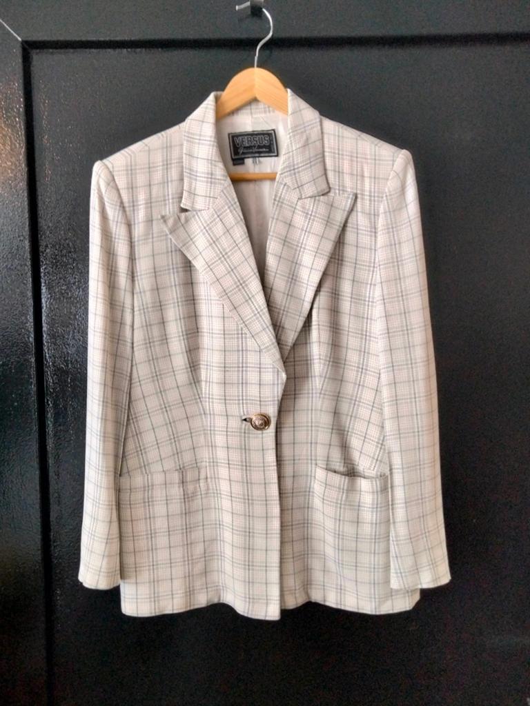 Geruite blazer Gianni Versace.Italiaanse 40., Kleding | Dames, Ophalen of Verzenden