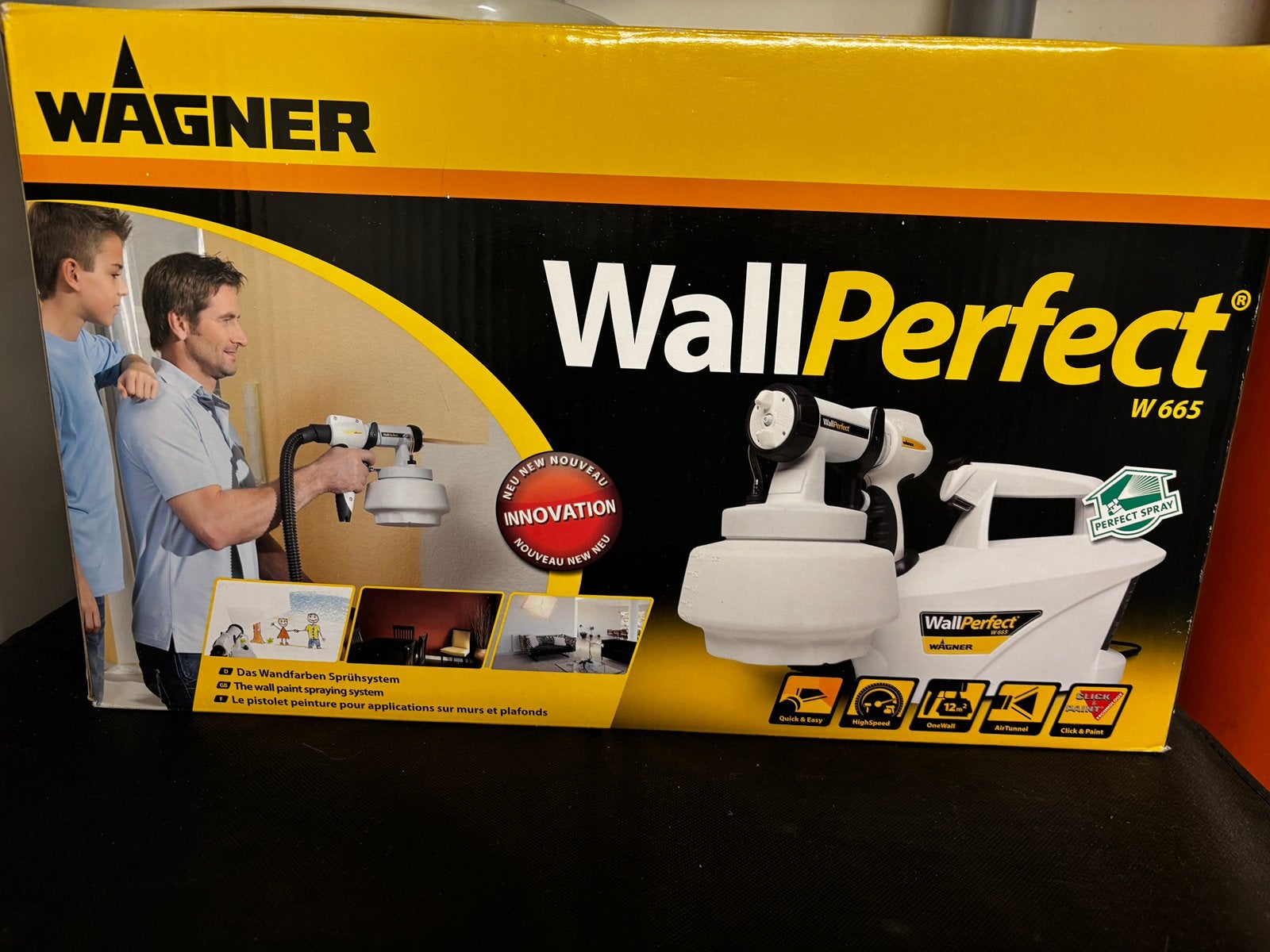 Wagner verfspuittoestel W665 primer/muurverf 350 W 1800 ml, Bricolage & Construction, Enlèvement ou Envoi, Comme neuf, Autres types