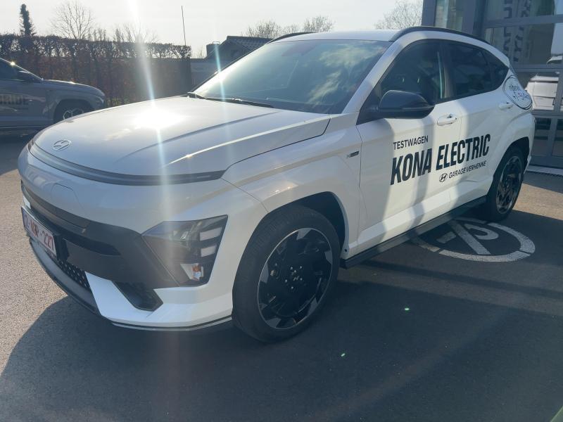 Hyundai Kona Electric 65 kWh Feel N-Line demowagen!, Auto's, Automaat, Zwart, Wit, 5 deurs