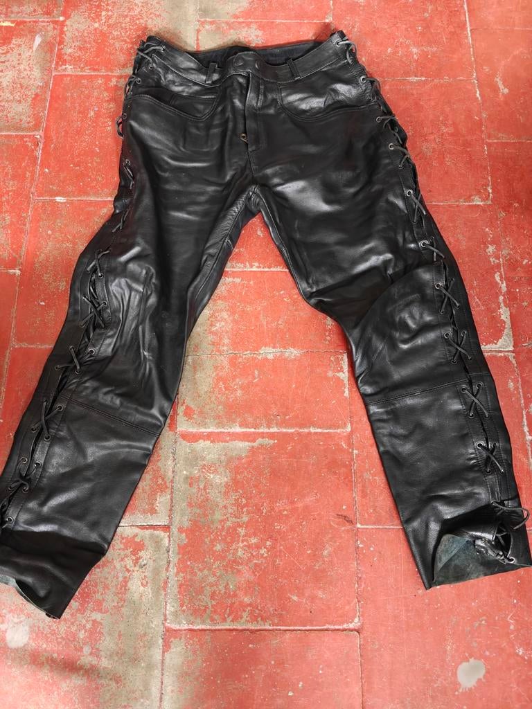 Lederen broek, Kleding | Heren, Broeken en Pantalons, Ophalen, Andere, Zwart, Overige maten