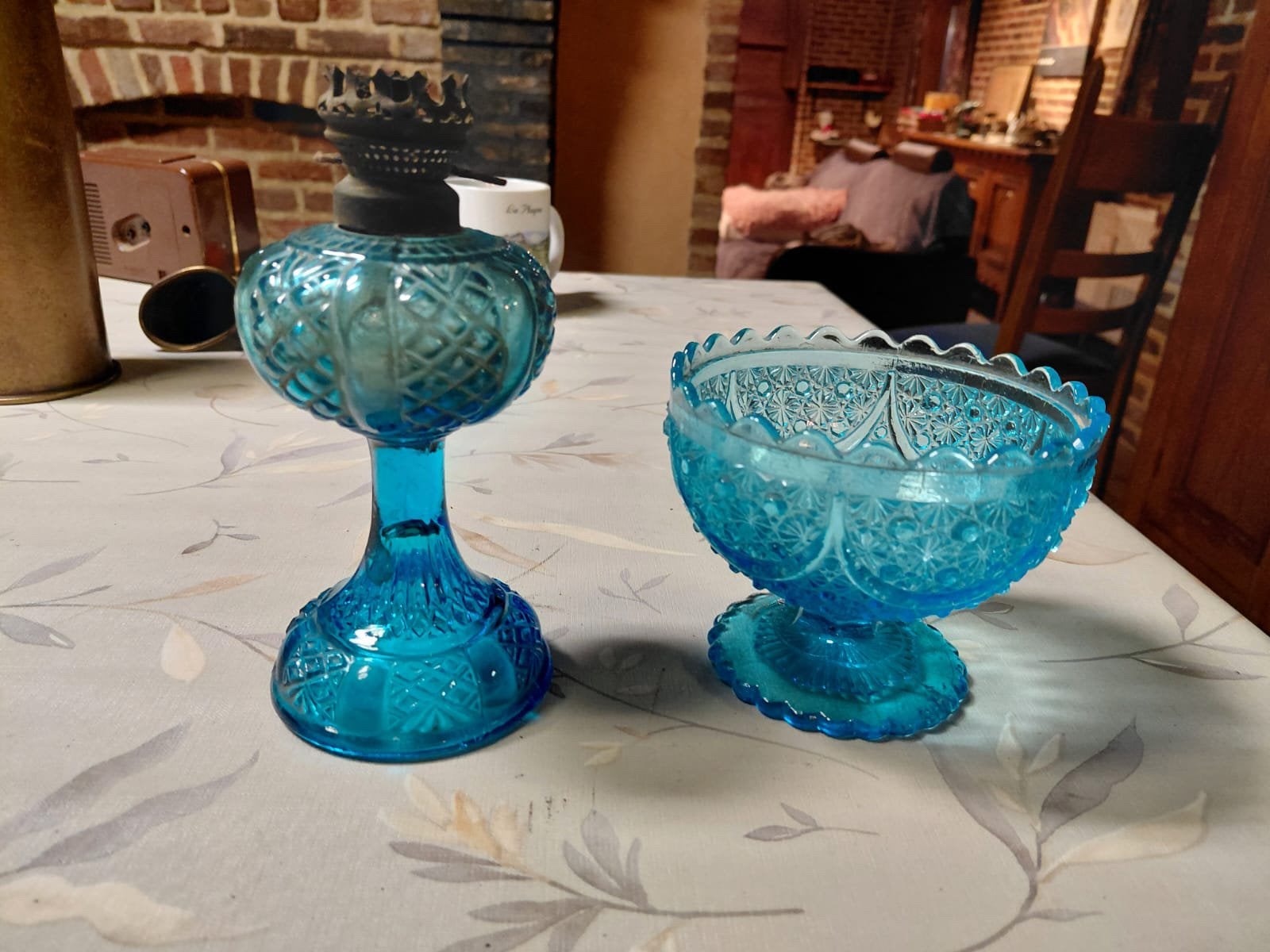 olielamp / servies, Antiek en Kunst, Ophalen of Verzenden