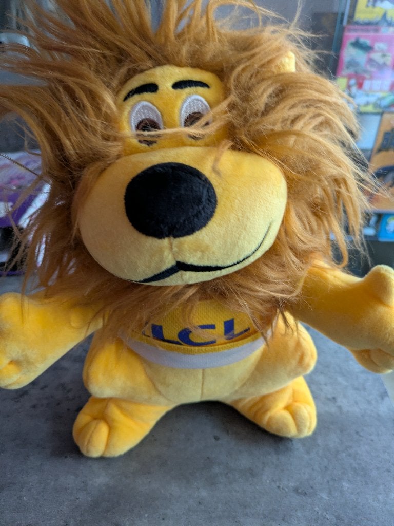 LEEUW LCL  GELE TRUI TOUR FRANCE WIELRENNEN MASCOT 30cm, Ophalen of Verzenden, Zo goed als nieuw
