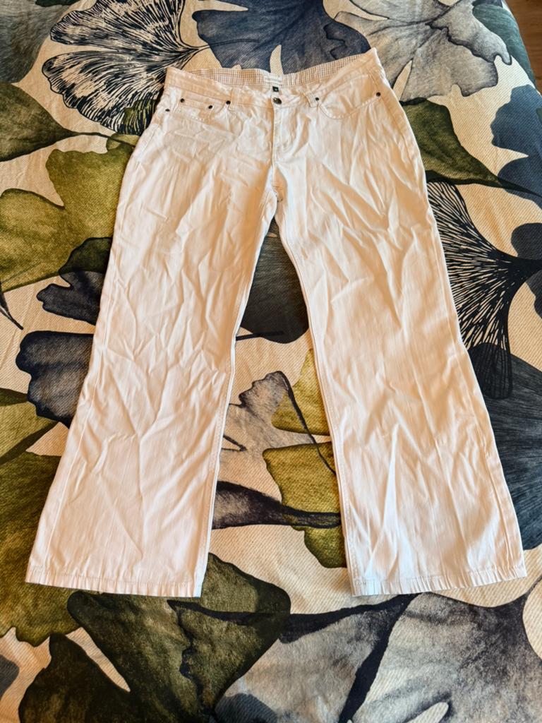 Jeansbroek maat 44 wit, Ophalen of Verzenden, Zo goed als nieuw, Maat 42/44 (L), Wit