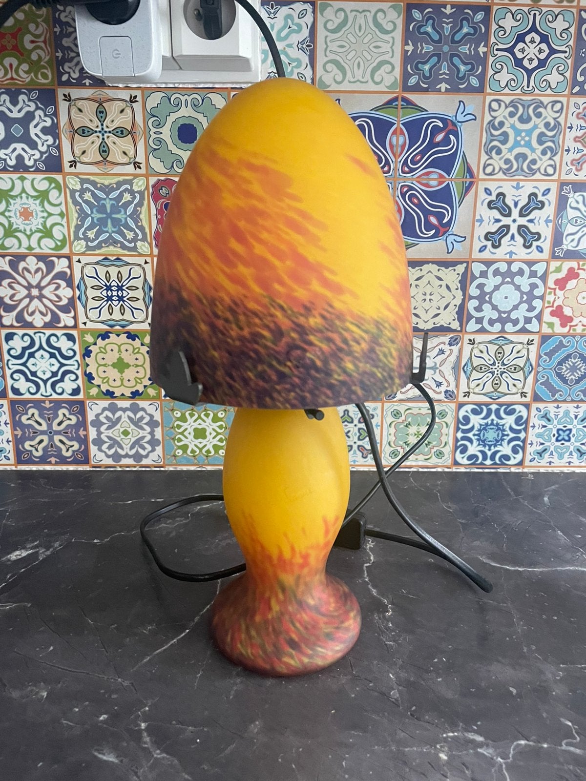 Lampe champion en pâte de verre Vianne, Enlèvement, Comme neuf, Verre