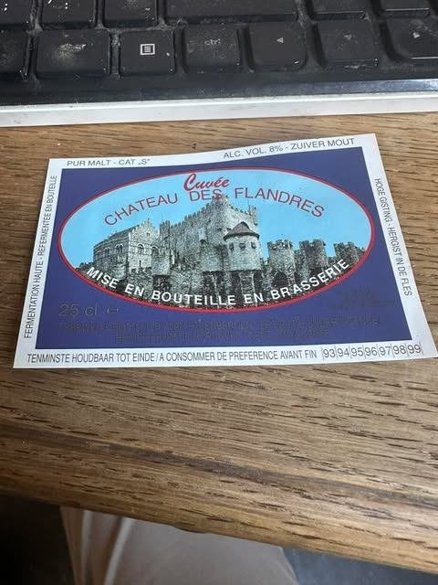 étiquette étiquette de la cuvée Château des Flandres, Enlèvement ou Envoi, Neuf, Autres types, Autres marques