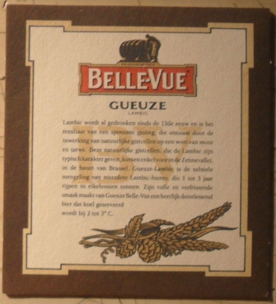 Sous-bock Belle-vue Gueuze, Ophalen of Verzenden, Viltje(s)