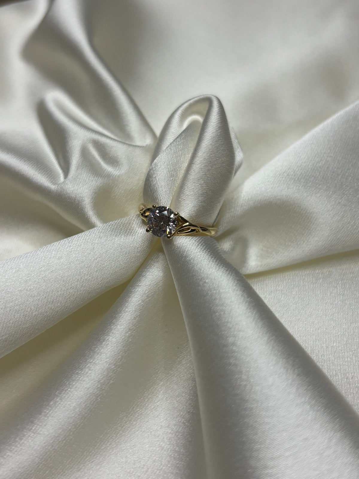 18K Gouden Ring met 1.01ct Lab Diamant, Maat 54, Nieuw, Ophalen of Verzenden, Met edelsteen, Dame