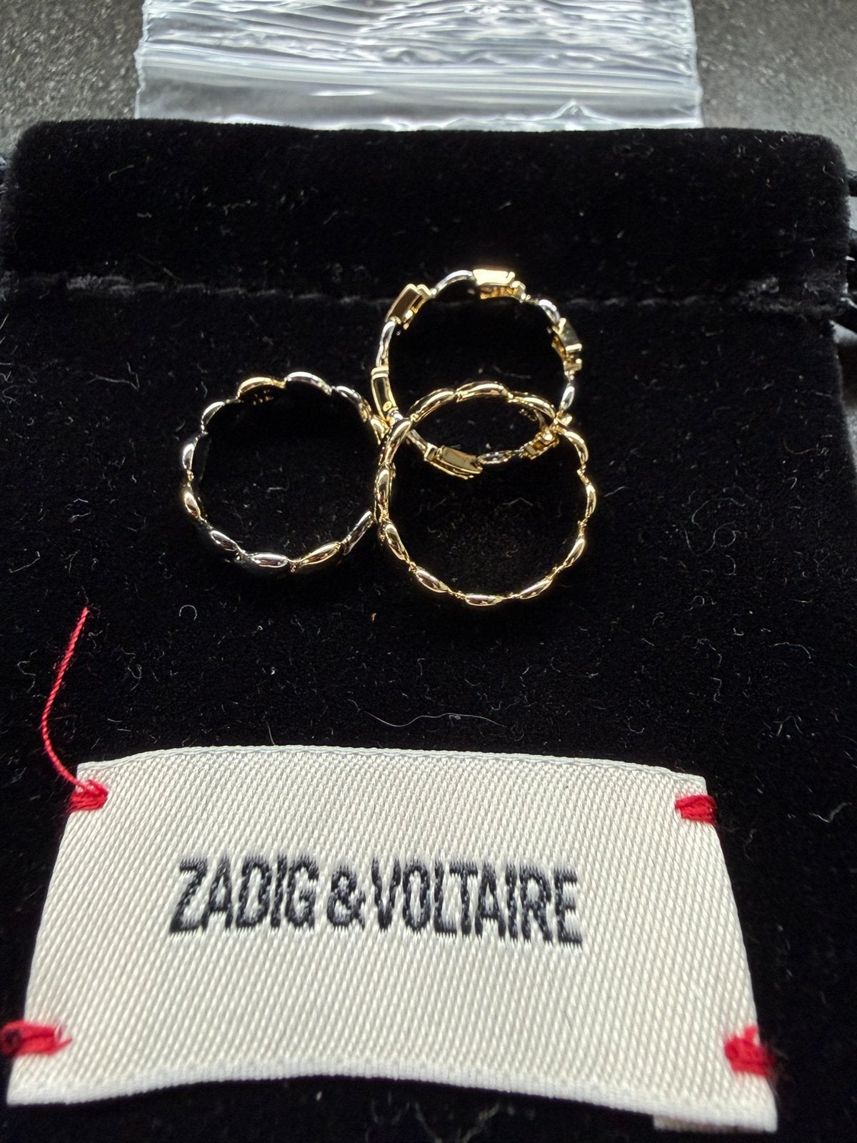 Ongedr Mix n Match set 3 ringen Zadig & Voltaire, mt 1, Envoi, Neuf, Femme