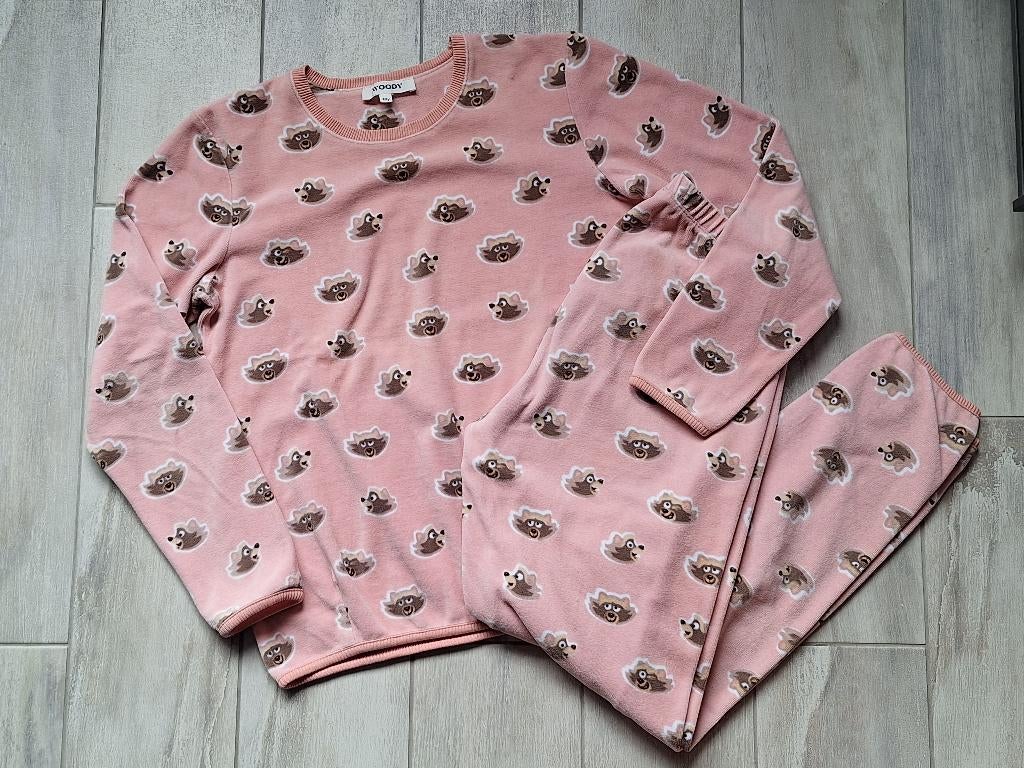 ✿ M152 - Woody pyjama velours thema wasbeer, Enlèvement ou Envoi, Vêtements de nuit ou Sous-vêtements, Utilisé, Fille
