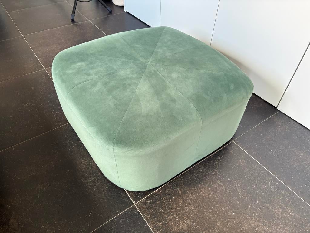 Poef Velvet Groen 80x80x30cm, Huis en Inrichting, Ophalen, Zo goed als nieuw