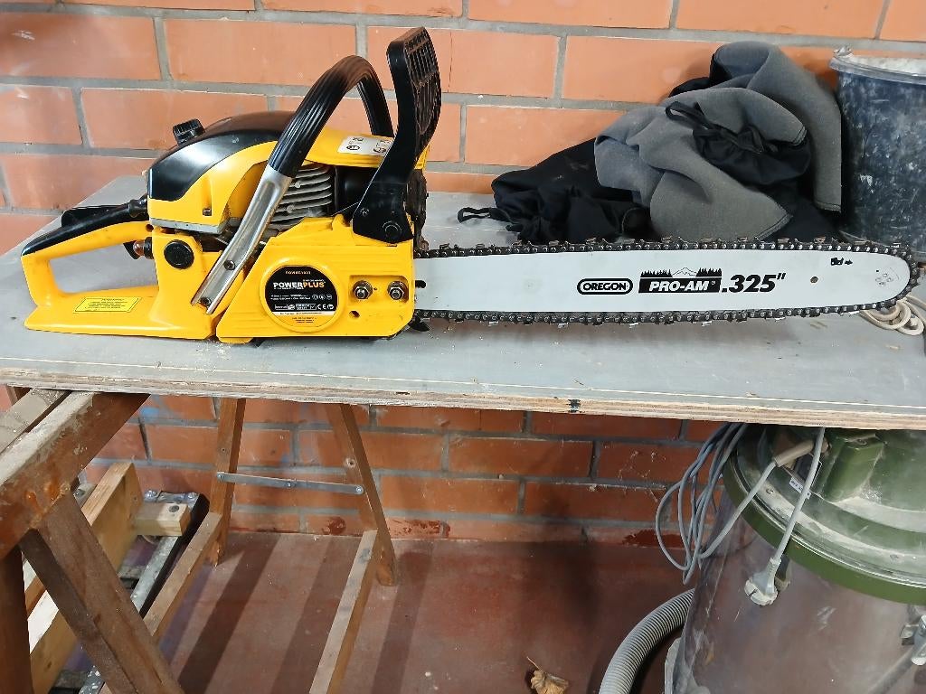 kettingzaag powerplus 45cm, Ophalen, Gebruikt, 70 mm of meer, Kettingzaag