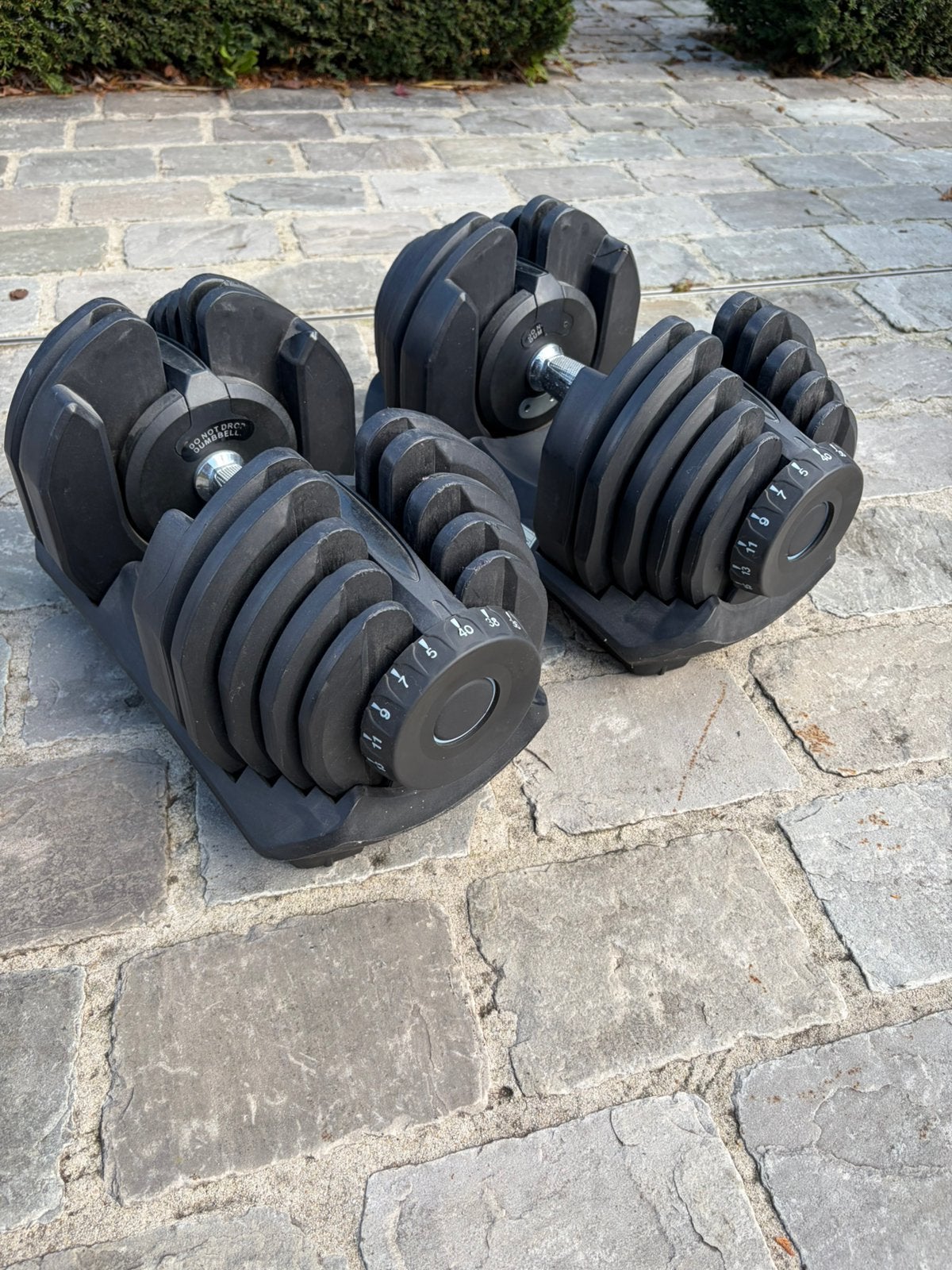 Verstelbare dumbells tot 40kg, Sport en Fitness, Ophalen, Gebruikt, Benen, Dumbbell