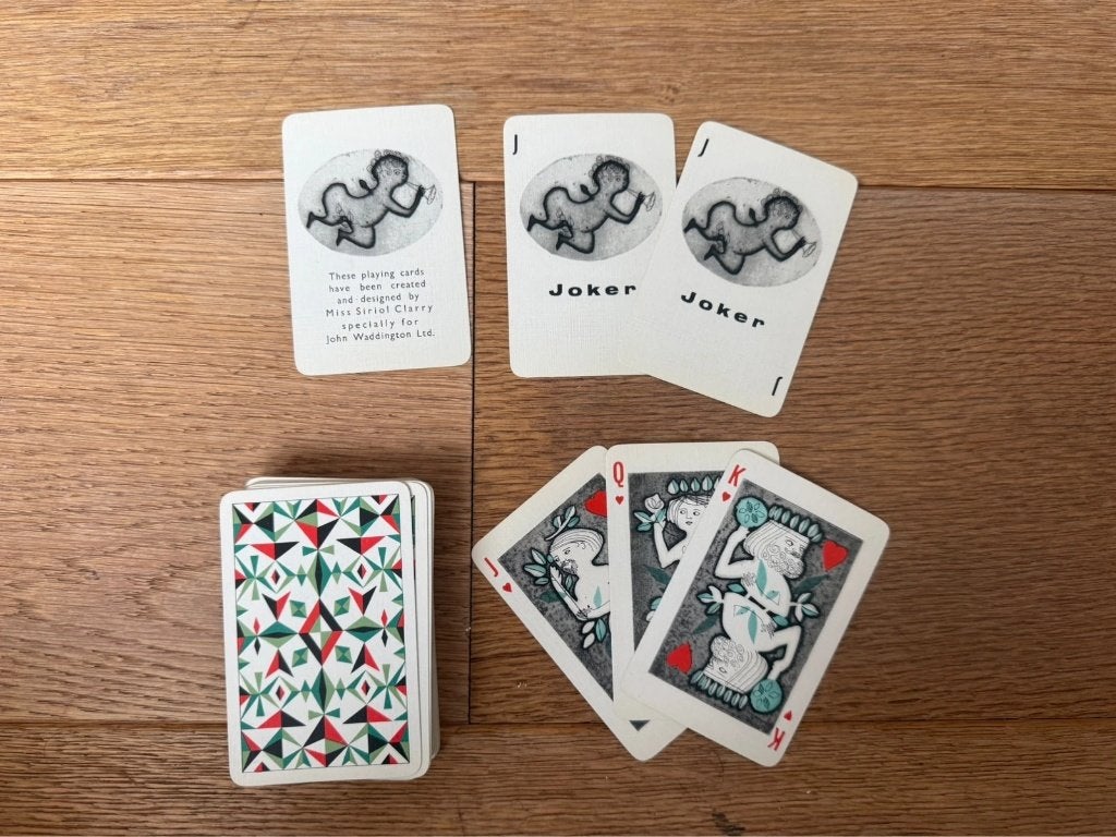 Jeu de cartes vintage Siriol Clarry John Waddington, Collections, Enlèvement ou Envoi, Comme neuf, Carte(s) à jouer