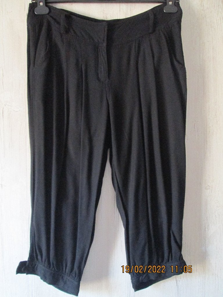 Pantalon corsaire noir « Mim », taille 40, Zwart, Zo goed als nieuw, Driekwart, Mim