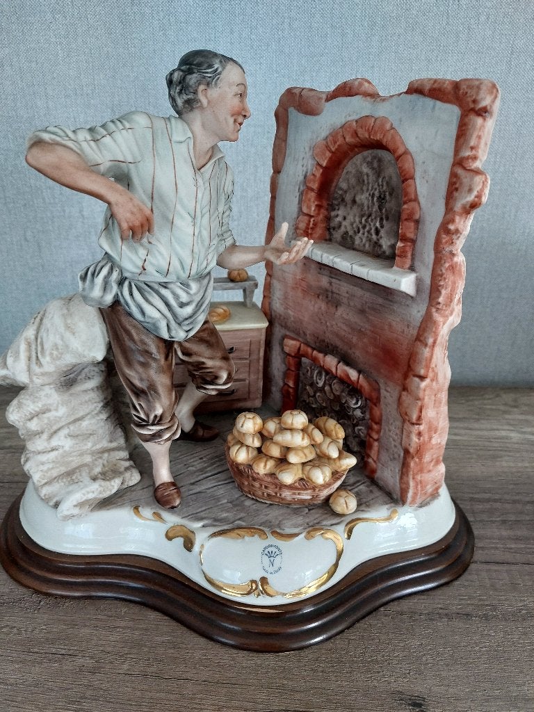 Capodimonte Beeld, Pierre/céramique, 25 cm, Marron, Comme neuf