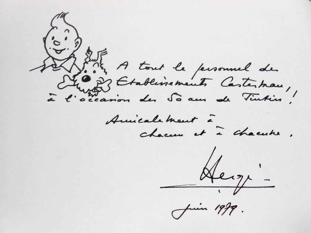 Kuifje - Le Musée Imaginaire de Tintin - dédicace Hergé 1979, Livres, Neuf, Enlèvement ou Envoi, Une BD, Herge