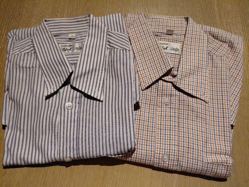 2 mooie herenhemden,maat L, Black Tulpin Exlusive, Vêtements | Hommes, Chemises, Tour de cou 41/42 (L), Enlèvement ou Envoi, Autres couleurs