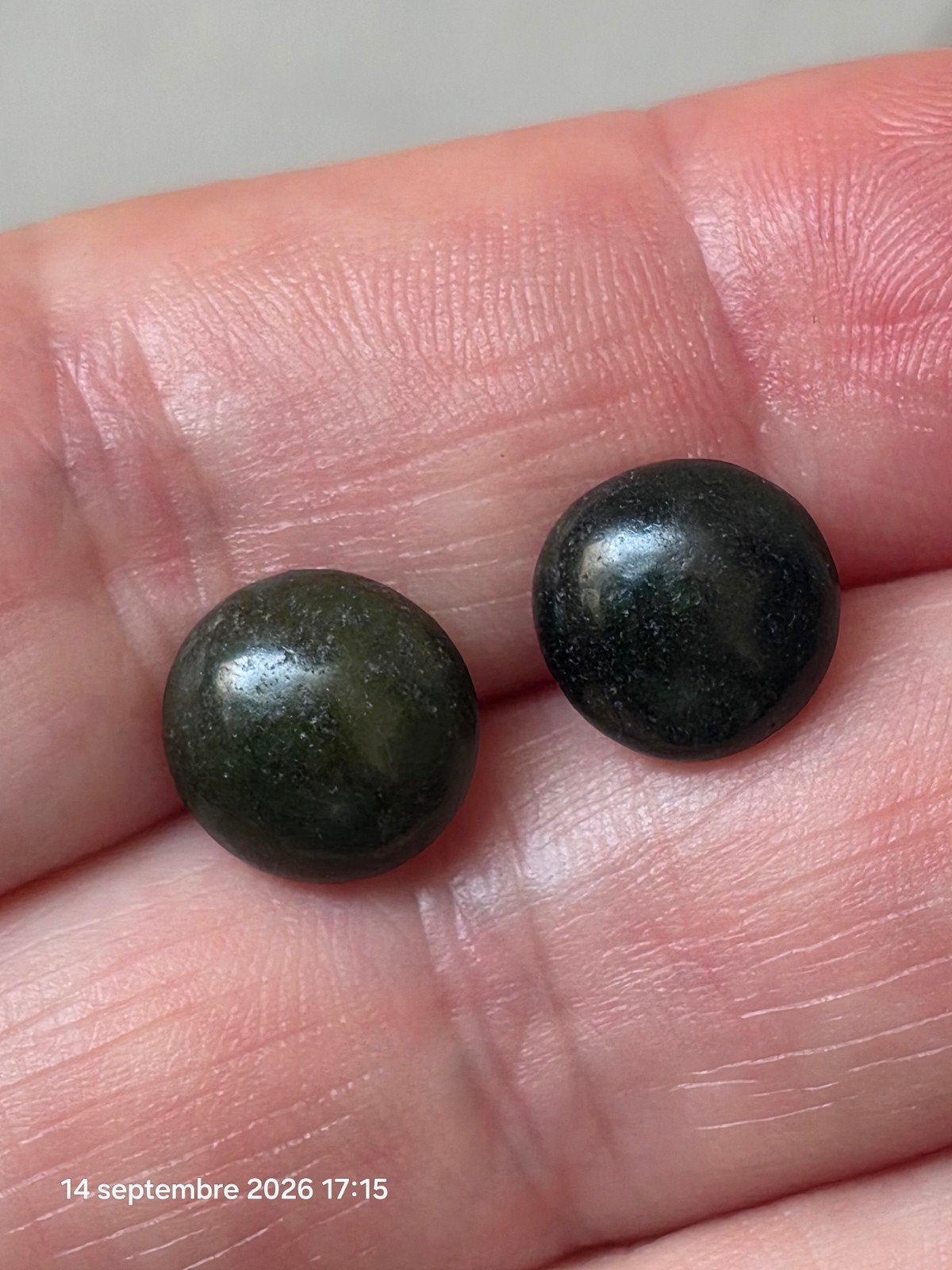 Set van 2 Birmese jade cabochons, Ophalen, Nieuw