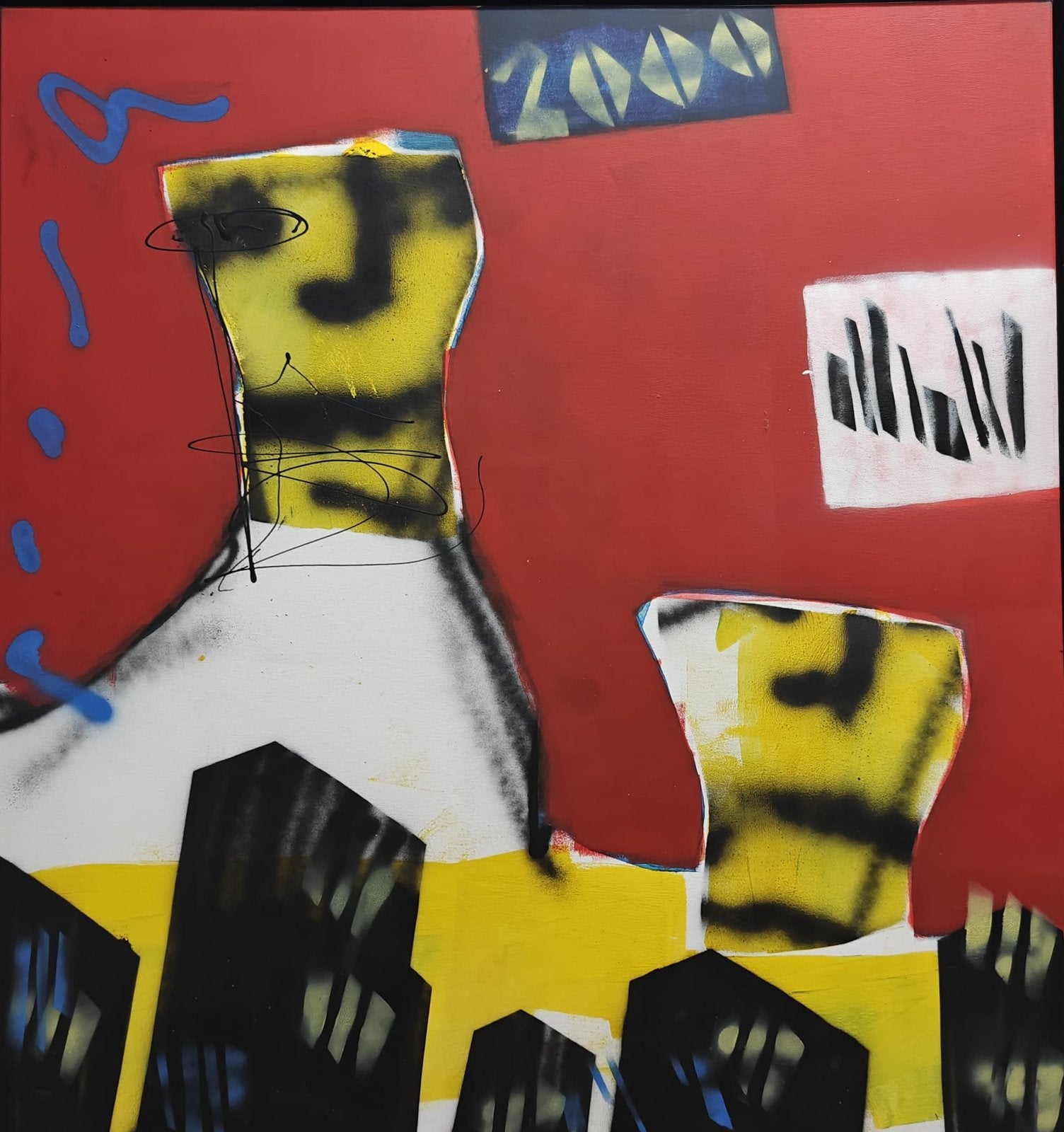 Herman Brood ‘Citywalk’ incl HBM certificaat! 116x106cm, Antiek en Kunst, Acrylverf, Doek, Portret of Personen, Ophalen of Verzenden