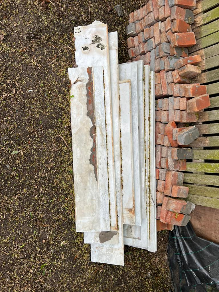 Marmer vensterbank, 100 à 150 cm, Rebords de fenêtre, Enlèvement, Utilisé