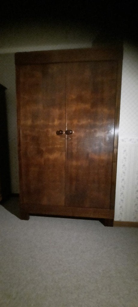Kleerkast in mahoniehout, Ophalen, Gebruikt, Klassieke kleerkast in mahonie