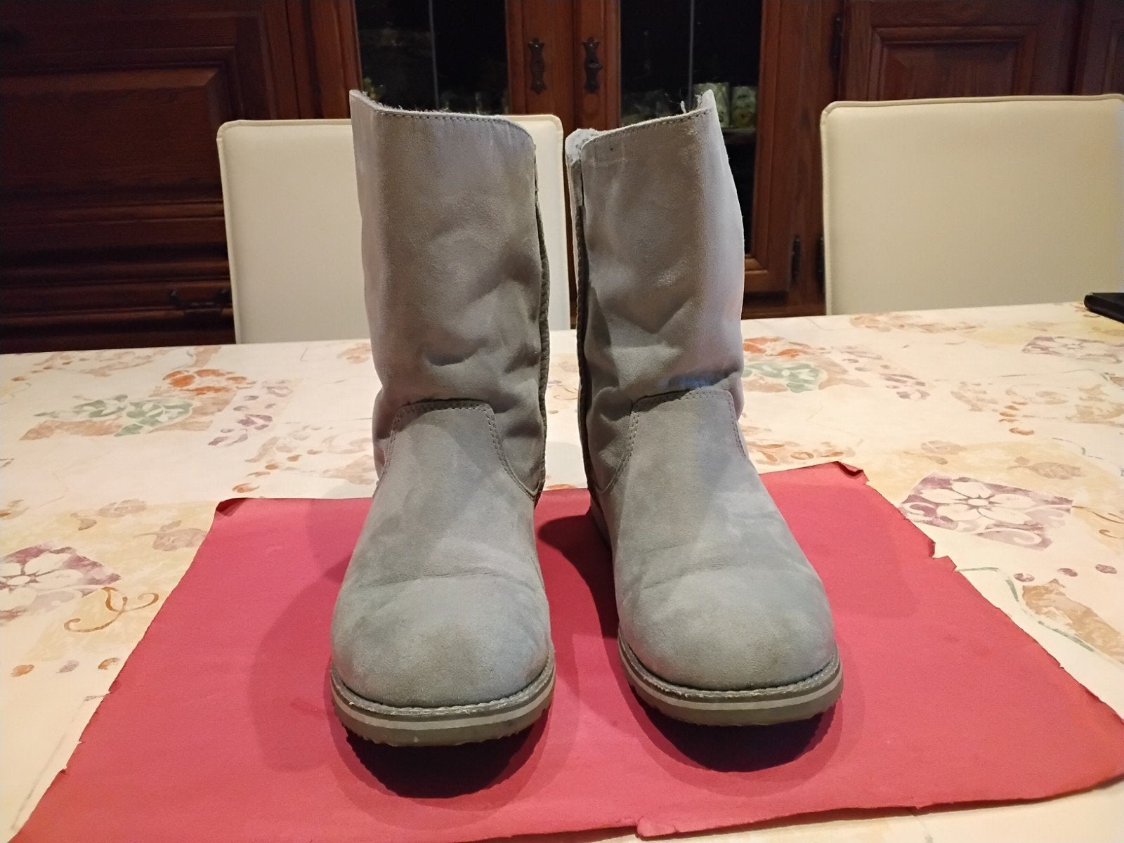 Mooie half hoge grijze laarzen, Enlèvement, Neuf, Gris