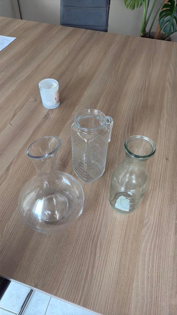 Rode wijn decanteur, en water kannen, Huis en Inrichting, Ophalen, Zo goed als nieuw