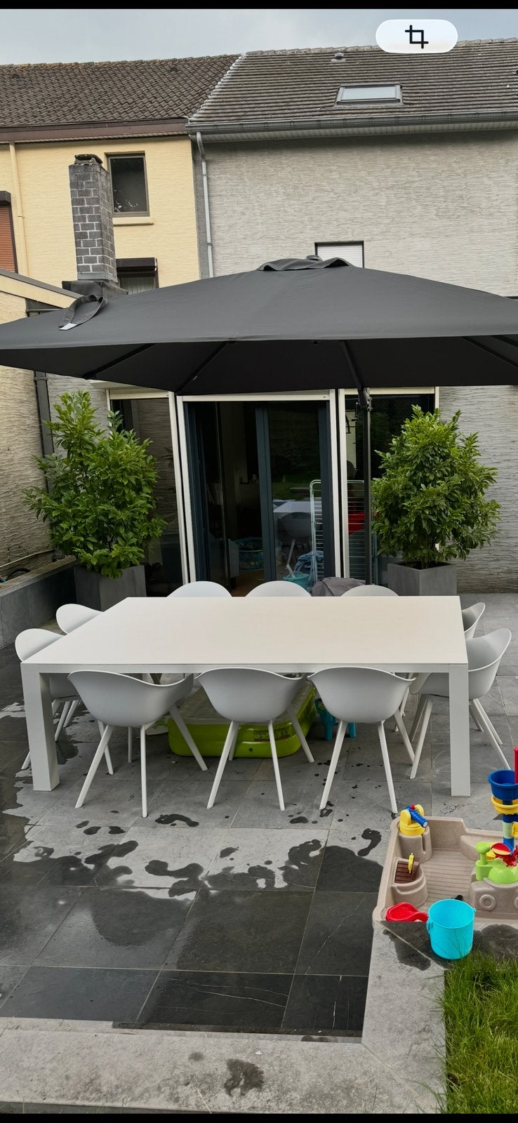 Tuinset, Ophalen, Zo goed als nieuw, Rechthoekig, Aluminium