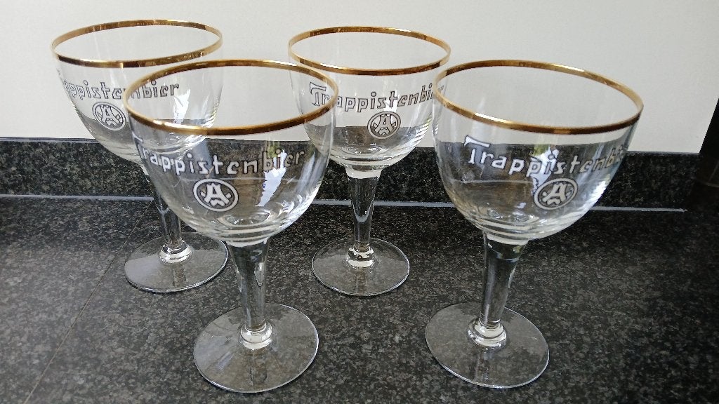 Westmalle bierglazen, Verzamelen, Ophalen of Verzenden, Zo goed als nieuw, Bierglas