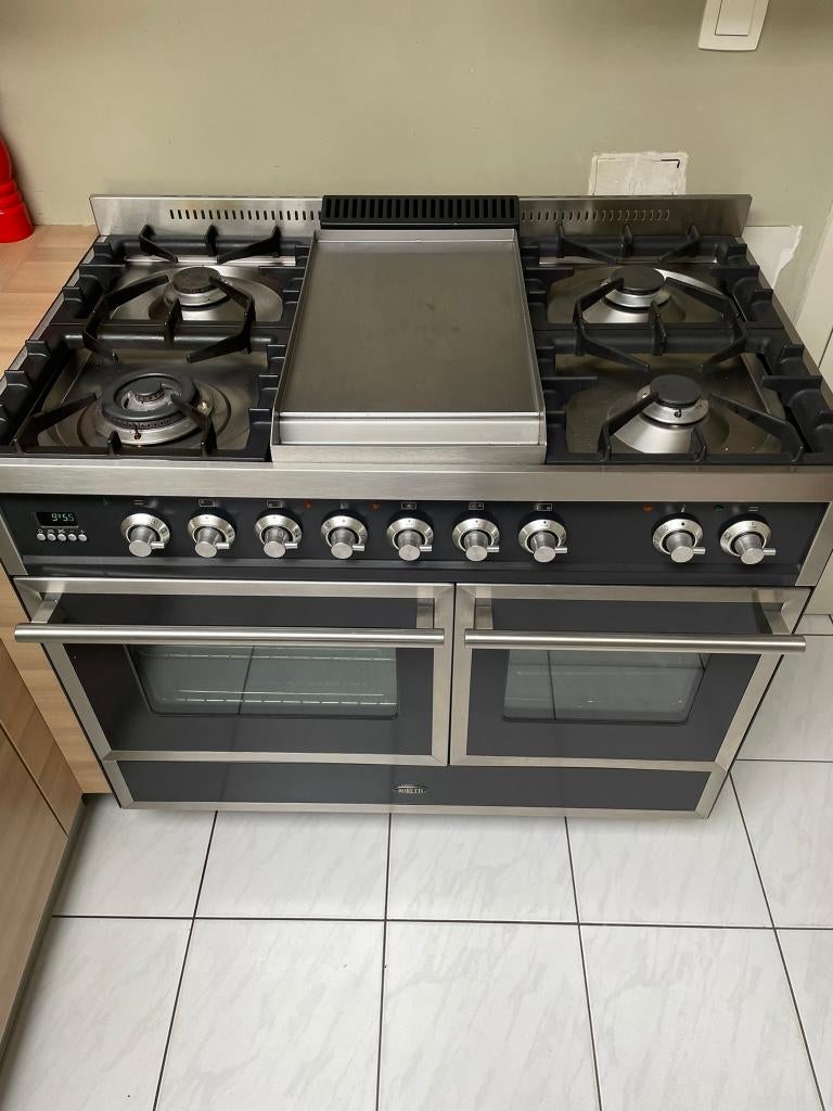 Prachtig Boretti Gasfornuis anthraciet, Elektronische apparatuur, Ophalen, Warmhoudplaat, Zo goed als nieuw, Energieklasse A of zuiniger