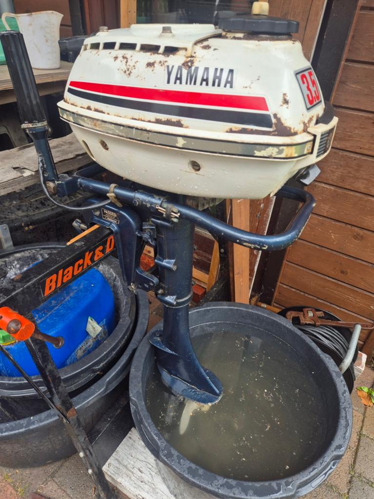 Yamaha 3.5 pk 1991 buitenboord, Ophalen