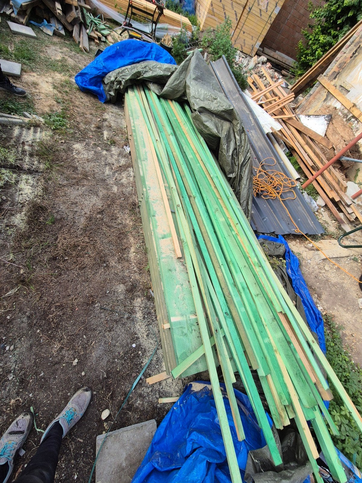 Spie hellingsspie dak 4.2m van 5 naar 1cm - 32stuks, Doe-het-zelf en Bouw, Ophalen