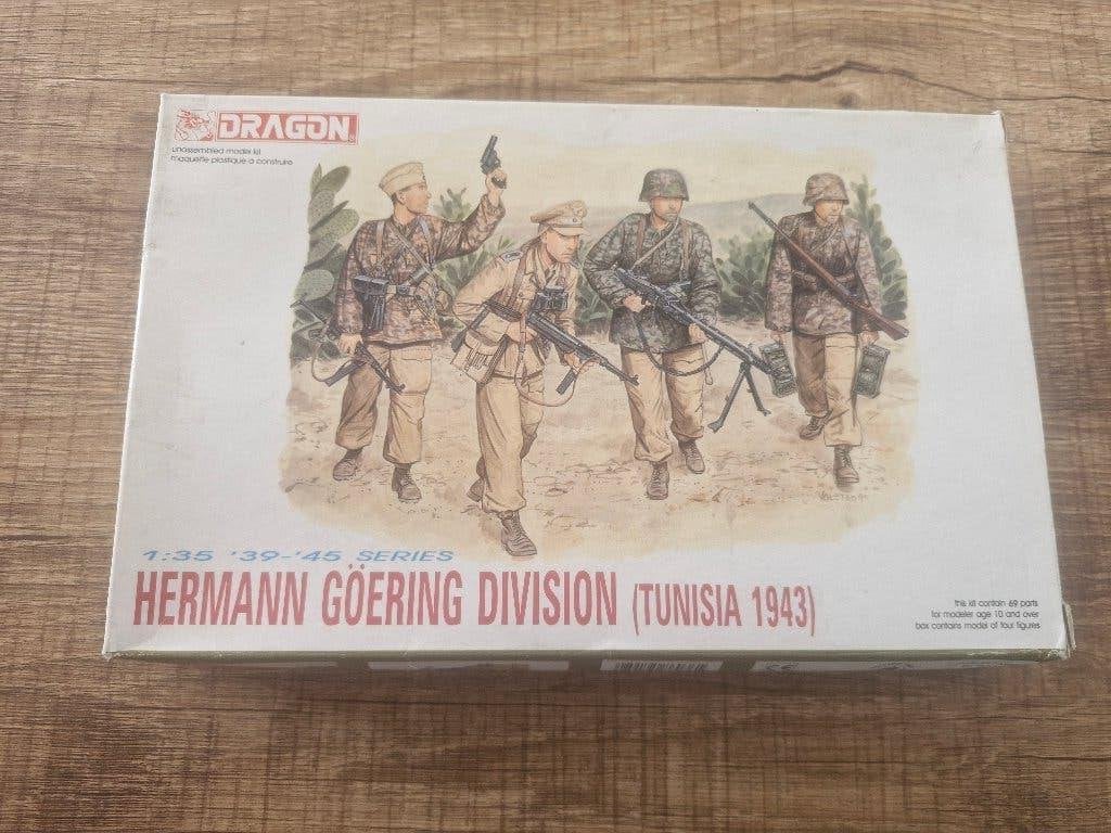 Dragon 1/35 Hermann Göering Division Tunisia 1943, Ophalen of Verzenden, Nieuw, 1:35 tot 1:50, Figuur of Figuren