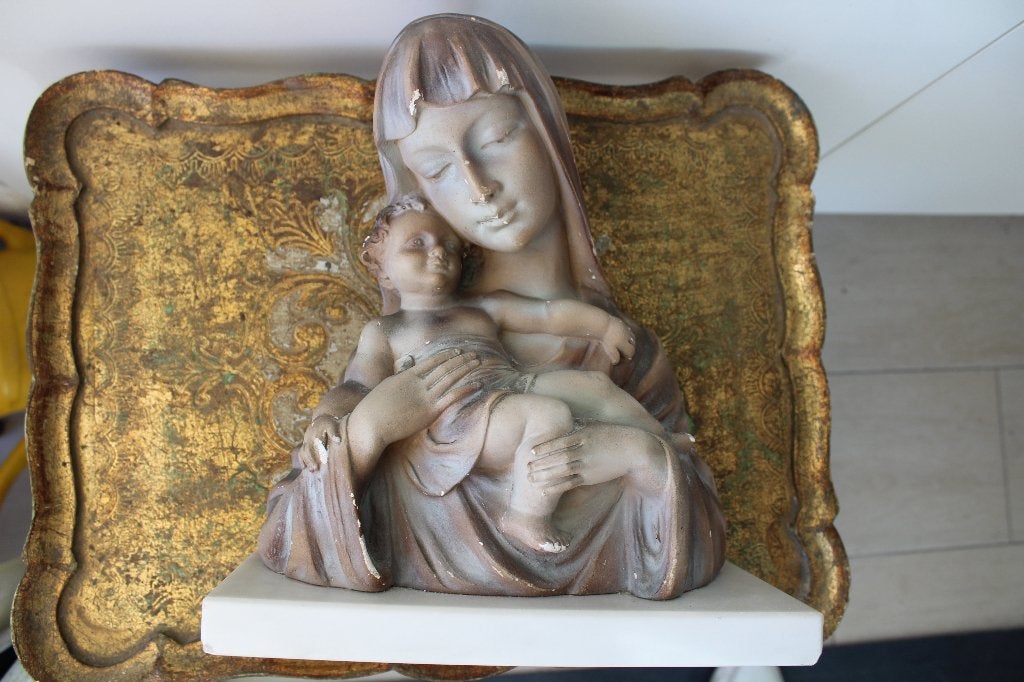 Art Deco beeld terracotta, signé Dommisse J., Art deco, Ophalen of Verzenden, 20 - 50 cm, Beeld