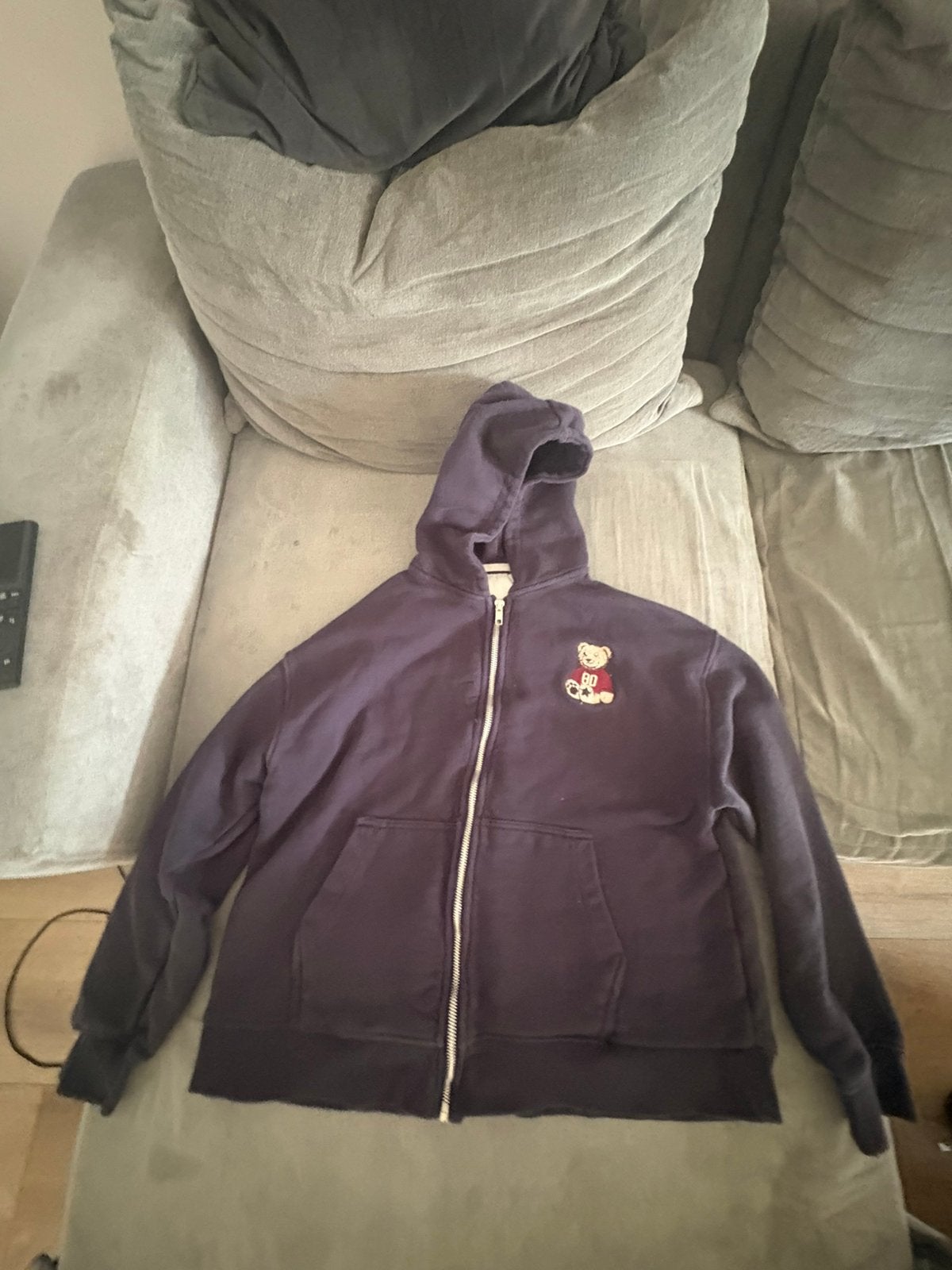 Zara trui met capuchon met schattig beertje donkerblauw, Kleding | Dames, Ophalen, Gedragen, Maat 34 (XS) of kleiner, Blauw
