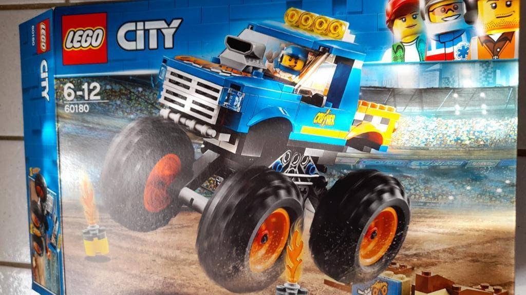 Lego City, monstertruck, nr 60180, perfecte staat, City, Lego, Ophalen of Verzenden, Zo goed als nieuw