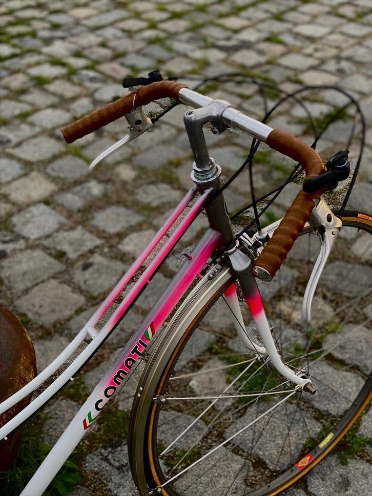 Vintage Comati damesfiets – retro stadsfiets – wit/roze –, Fietsen en Brommers, Ophalen