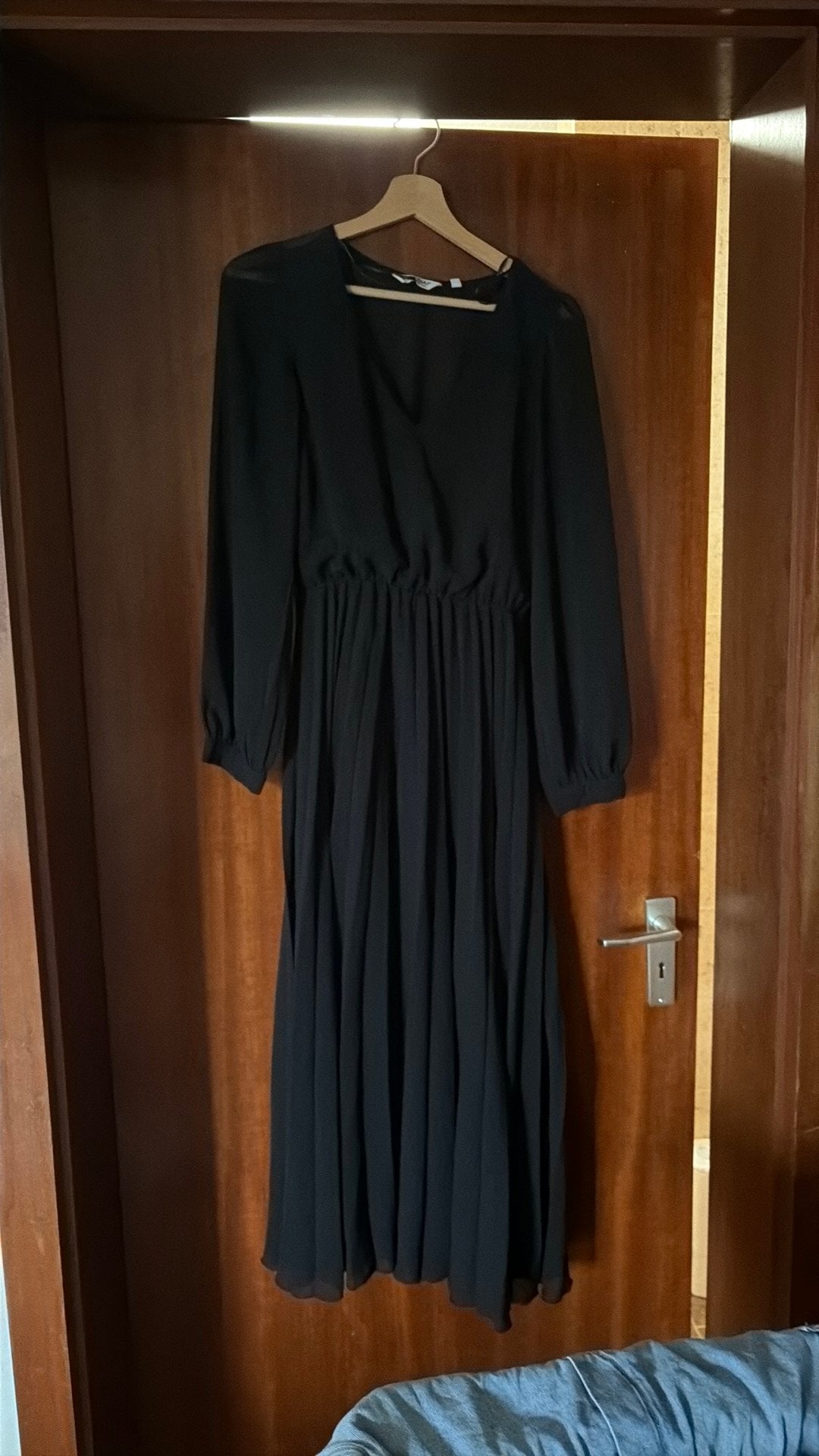Robe longue noire, Enlèvement ou Envoi, Taille 36 (S), Comme neuf, Sous le genou