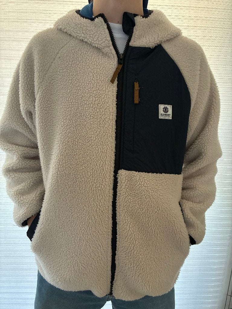 Element Wolfe sherpa fleecejas met kap (14j), Kinderen en Baby's, Kinderkleding | Maat 164, Ophalen, Gebruikt, Jongen of Meisje